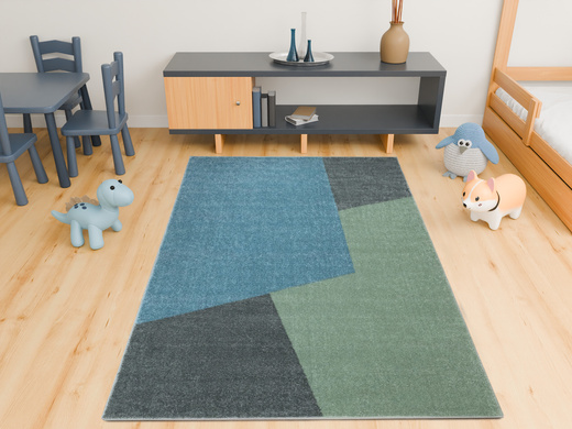 Dywan Dziecięcy Lima M046A blue/green Zielony Szary Niebieski