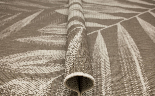 Dywan Dwustronny Sznurkowy Brussels 205768/10620 linen Jasny Beż Krem Liście Outdoor