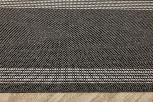 Chodnik Sznurkowy Antypoślizgowy Natura Loper 3427 Grafit Krem Paski szerokość 67 cm