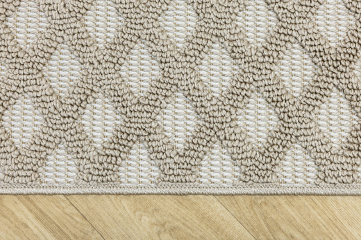 Dywan Milano 027 vizon/beige Beż Krem Romby Frędzelki