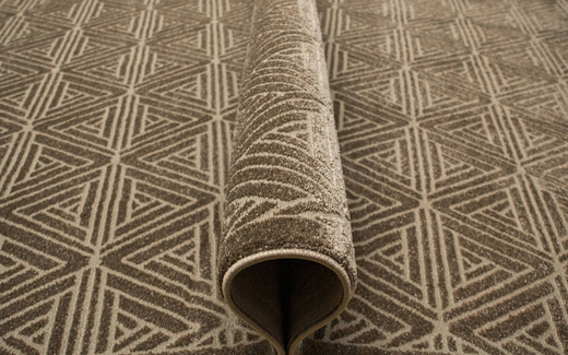 Dywan Teno F0336 Brown Geometria Trójkąty Brąz Beż