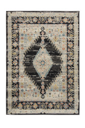 Dywan Lucca 8629A l.grey/antrasi Ornamentowy Antracyt Krem Turkus