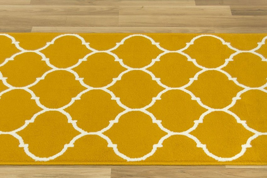 Chodnik luna 502682/89955 koniczyna musztardowa szerokość 90 cm