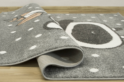 Dywan Dziecięcy Lima 9371A l.grey/rose Szary Róż Panda Indianin