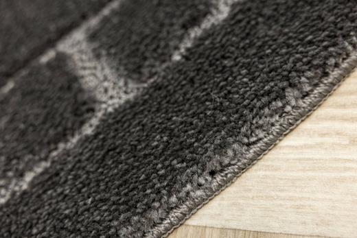 Dywanik Łazienkowy Antypoślizgowy Ocean Dark Grey Ciemny Szary Owalny