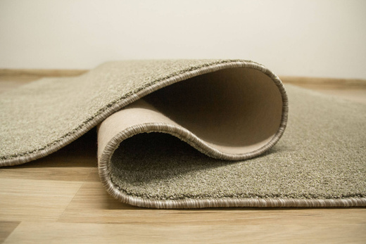 Miękki Gęsty Dywan Sakura 140 Oliwka Beż Krem Melanż