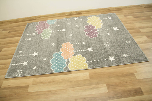 Dywan Lima B069A l.grey/cream Chmurki Gwiazdki