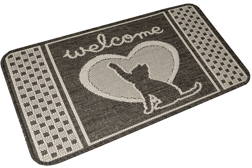 Wycieraczka FLEX 119149/80 Grafit Srebrny Kotek Welcome