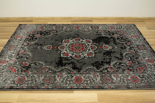 Dywan Victoria 7094A grey/d.grey Szary czerwony Ornament