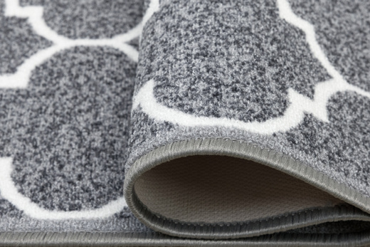 Antypoślizgowy Dywan Jasny Szary Koniczyna Marokańska