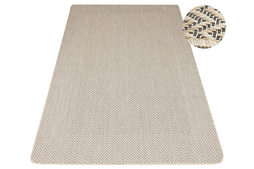 Dywan Antypoślizgowy Sznurkowy Flex 19242/P01 Beż Krem Jodełka