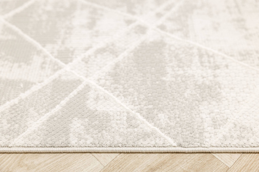 Dywan Illusion H017A creamHB/l.grey Szary Krem Lśniący Marmur Linie