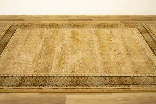 Wełniany Dywan Dywilan Omega Lava Miód Ornament Beż Brąz