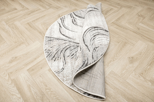 Dywan Okrągły Matara P176A m.grey/sp.antO Szary Fale