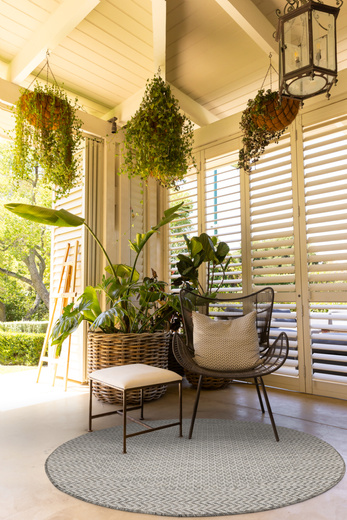 Okrągły Dywan Sznurkowy Jeans 19242/P91 Koło Beż Grafit Jodełka