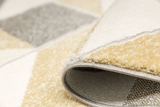 Dywan Olympos 4157 cream/yellow Żółty Szary Krem Trójkąty