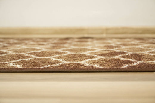 Antypoślizgowy Chodnik Clover 04 Brąz Beż Koniczyna Marokańska szerokość 67 cm