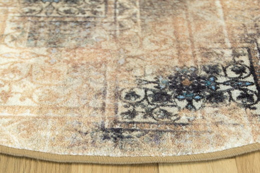 Okrągły Dywan Patchwork HD Beż