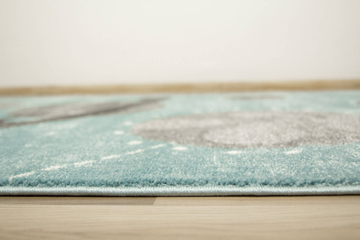 Dywan Lima F495A blue/l.grey Pastelowy Niebieski Szary Planety