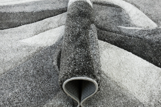 Dywan Kandy N402A m.grey/antraci Fale Abstrakcja Szary Grafit Fryz