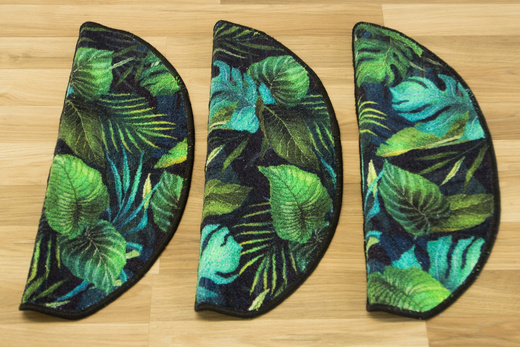 Nakładki na schody półokrągłe Monstera Green Butelkowa Zieleń