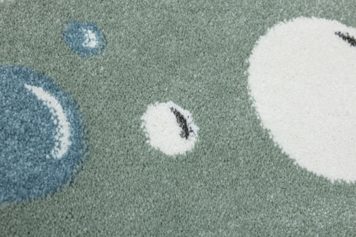 Okrągły Dywan Lima M041A green/cream Zieony Krem Banieczki