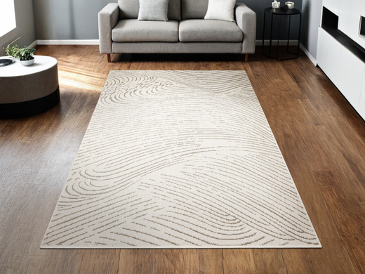 Dywan Dwustronny Sznurkowy Brussels 205784/10620 linen Jasny Beż Krem Liście Outdoor