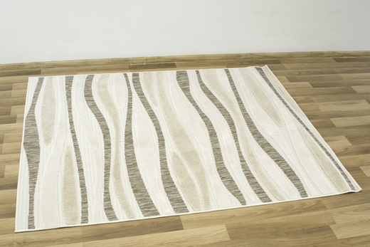 Dywan Sznurkowy Stella D408A white/brown Beż Krem Fale