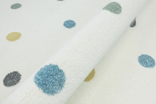 Wykładzina Dziecięca Lima C275A cream/lila Krem Kropki szerokość 4 m