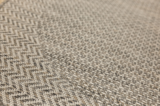 Okrągły Dywan Sznurkowy Jeans 19242/P91 Koło Beż Grafit Jodełka