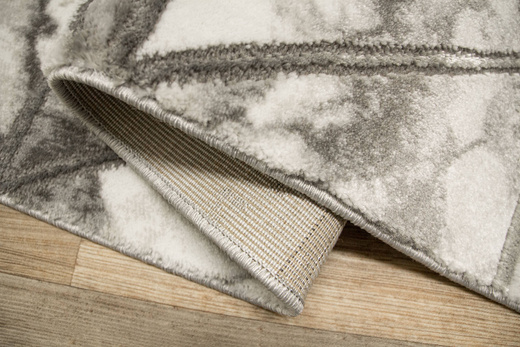 Dywan Felix 9711A white/m.grey Lśniący Marmur Szary Krem Srebrny Romby
