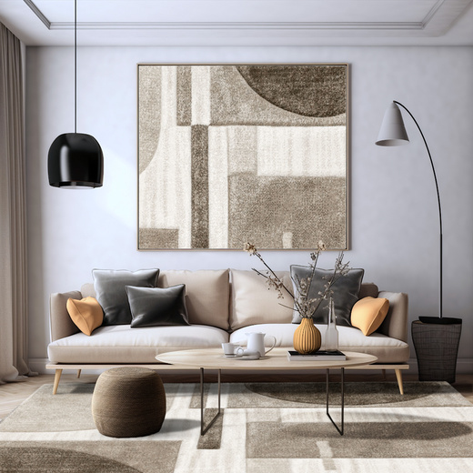 Dywan Kandy N379A white/m.beige Beż Brąz Fryz