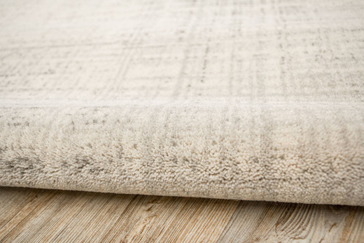 Wełniany Dywan Isfahan-M Rite Popielaty Szary KremowyKratka