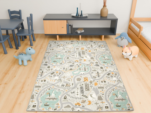 Wykładzina Dziecięca Pastelowe Uliczki 04 szerokość 4 m