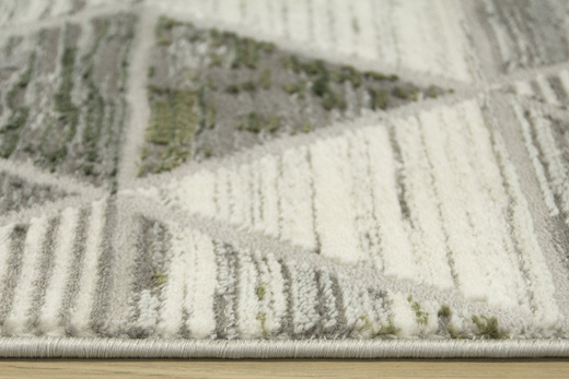 Dywan Texas 122 green/grey Szare Trójkąty