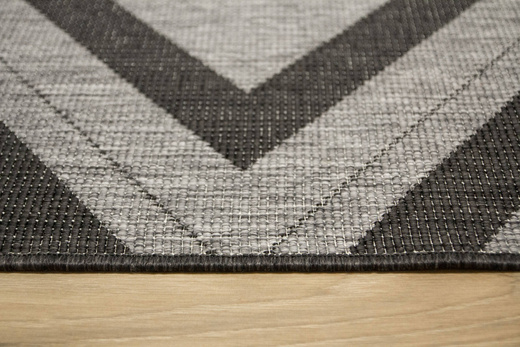 Dywan Dwustronny Sznurkowy Brussels 205386/11010 n.silver Antracyt Szary Romby Outdoor