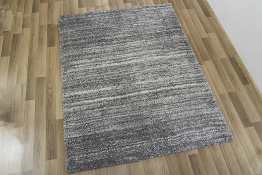 Puszysty Dywan Pulpy Shaggy A534B d.grey/cream Szary Kremowy Paski