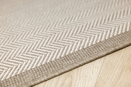 Dwustronny Sznurkowy Chodnik Brussels 205681/10610 Linen Krem Beż Jodełka szerokość 120 cm