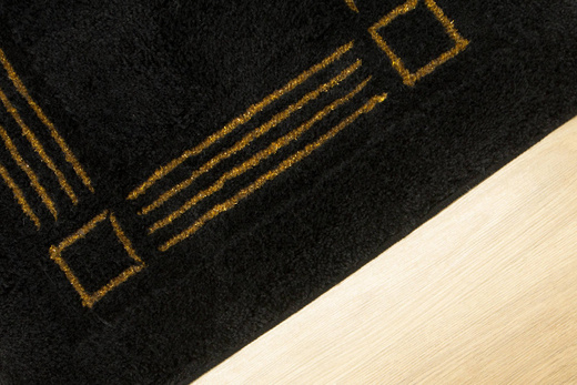 Dywanik do łazienki Jarpol Petra Lurex 51 Czarny
