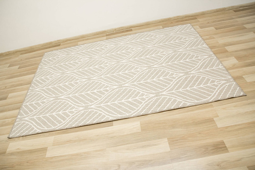 Dywan Dwustronny Sznurkowy Brussels 205647/10610 linen Jasny Beż Krem Listki Outdoor