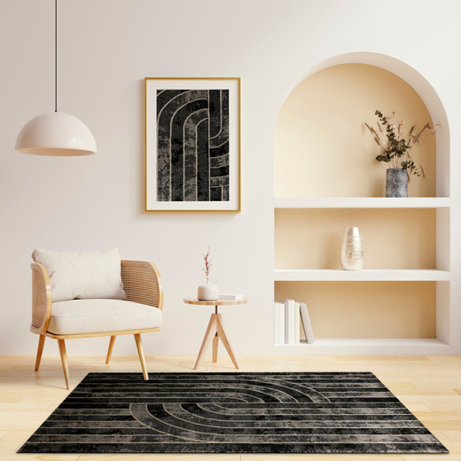 Dywan Kashmir KR158S BlackK/Gold Czarny Złoty Geometria