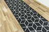 Antypoślizgowy chodnik cubes 29 czarny szerokość 120 cm