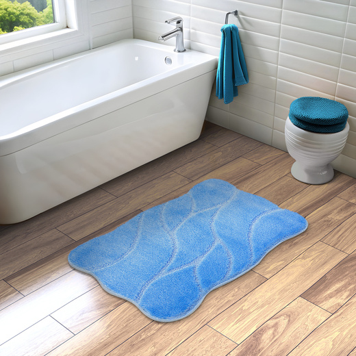Dywanik Łazienkowy Antypoślizgowy Honey Light Blue Błękitny