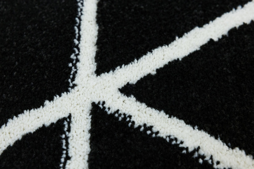 Dywan Lima C877B black/white Czarny Krem Trójkąty