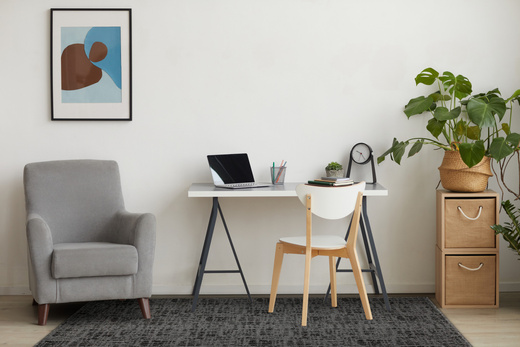 Dywan Pętelkowy Traffic 75 Czerń Grafit Kratka Melanż