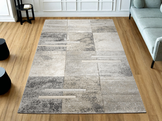 Dywan Daisy Carving 7428B m.grey/l.bej Krem Beż Szary Prostokąty