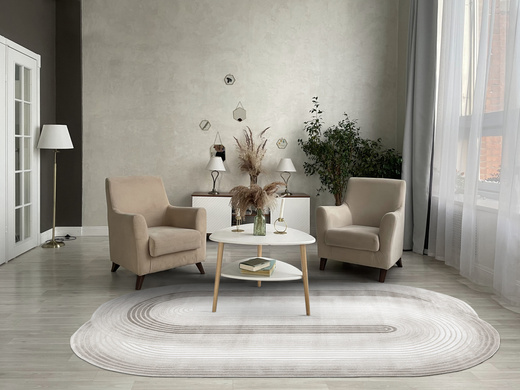 Dywan Selena GS008A Cream/Beige Szary Beżowy Ksztalt