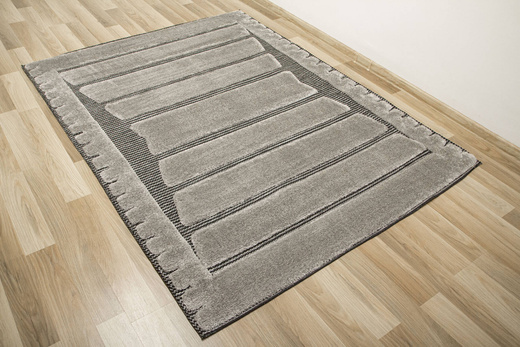 Dywan Shaggy Lula Soft IM44A Szary Czarny Geometria