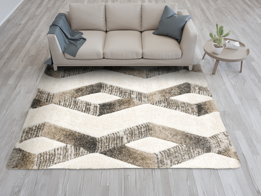 Dywan Shaggy California Y529G beige/vizion Brąz Krem