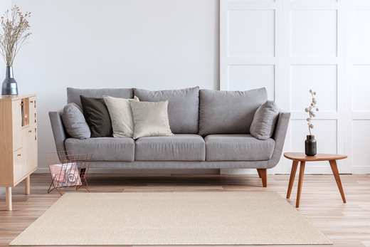 Dywan pętelkowy Hercules 1413 Beż Krem Paski Prążki na filcu